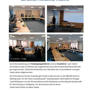 Teleskopstaplerfahrer und Hubarbeitsbühnenbediener